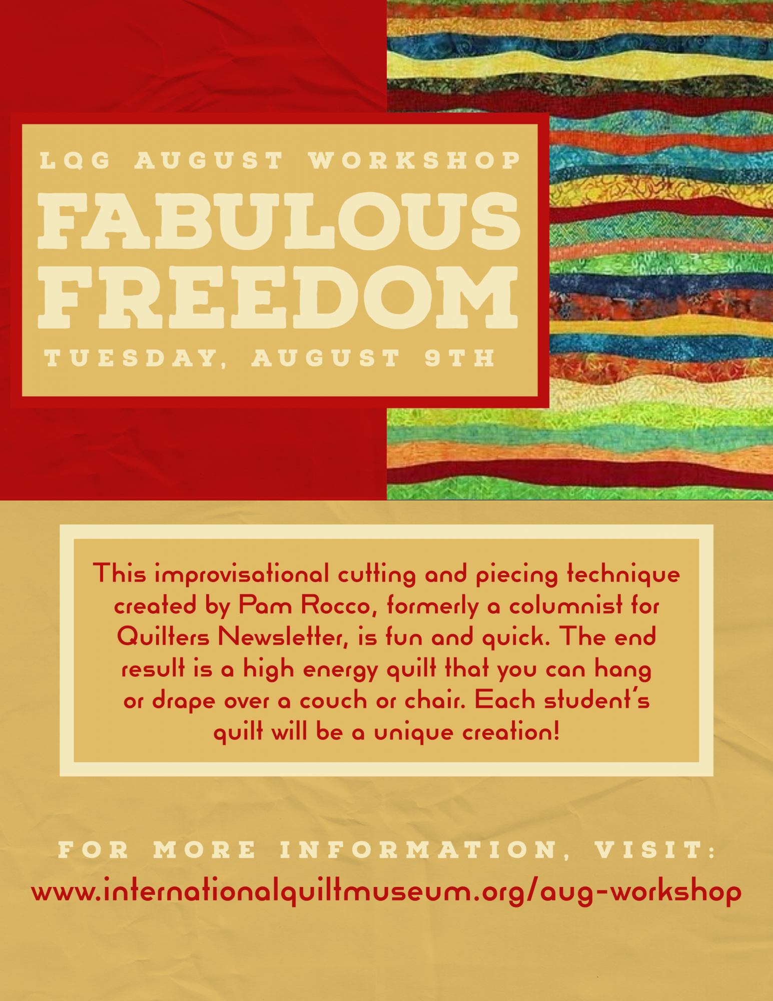 LQG August Workshop - Fabulous Freedom