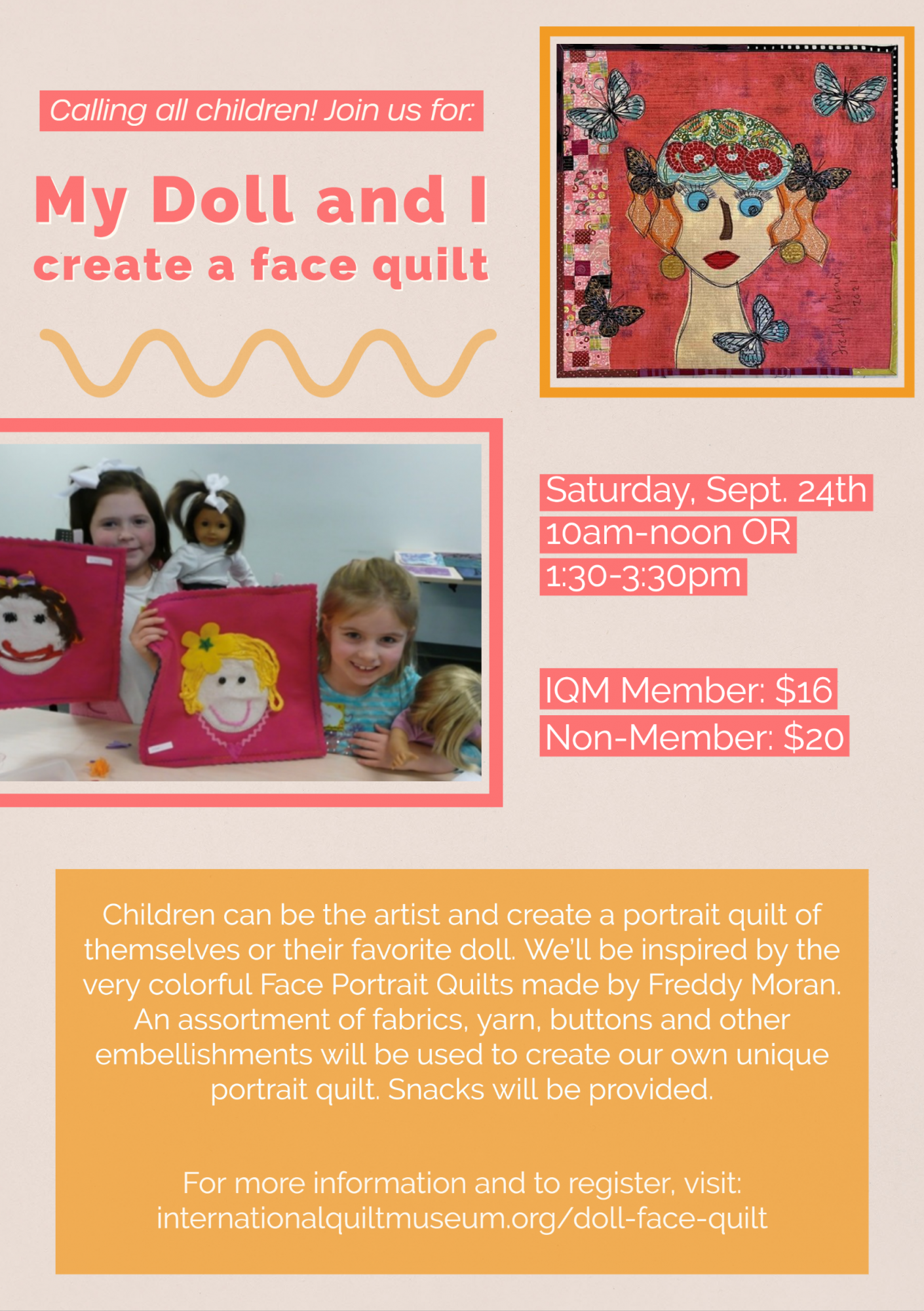 My Doll and I Create a Face Quilt