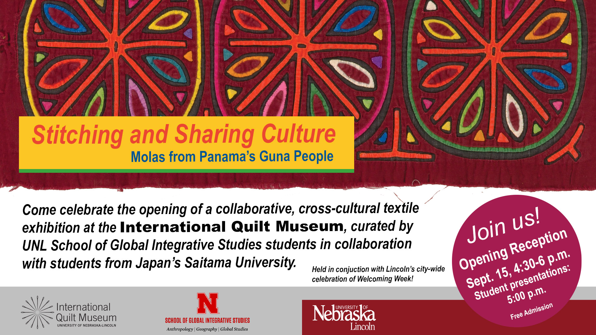Opening Reception "Stitching and Sharing Culture"