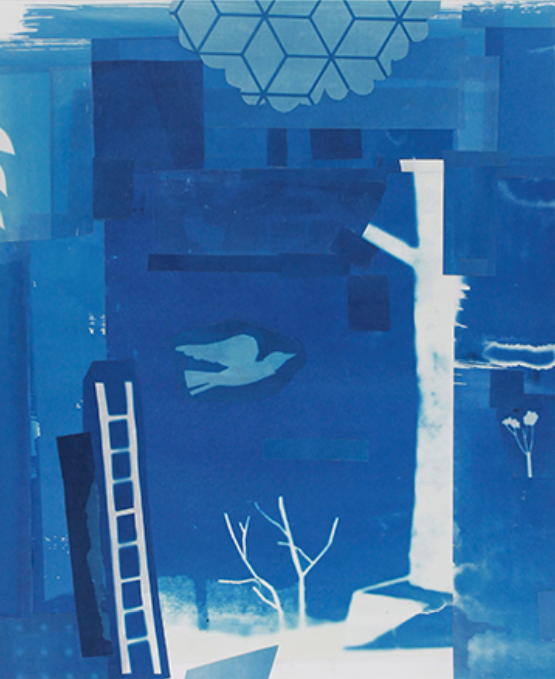 Blue Light: Cyanotype Collage by David Hornung