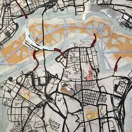 detail of quilt by Valerie Goodwin