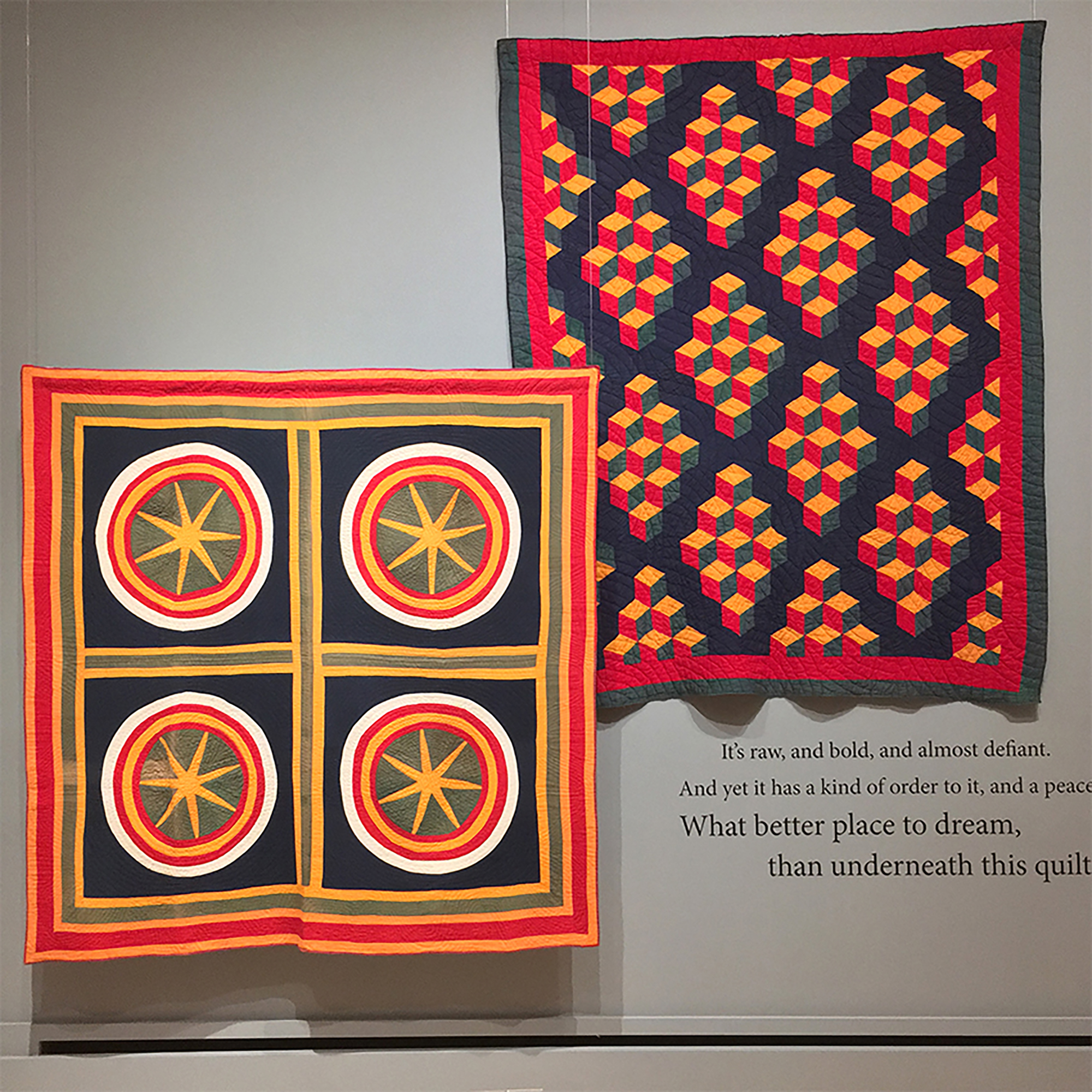 Two Ken Burns Quilts Displayed 