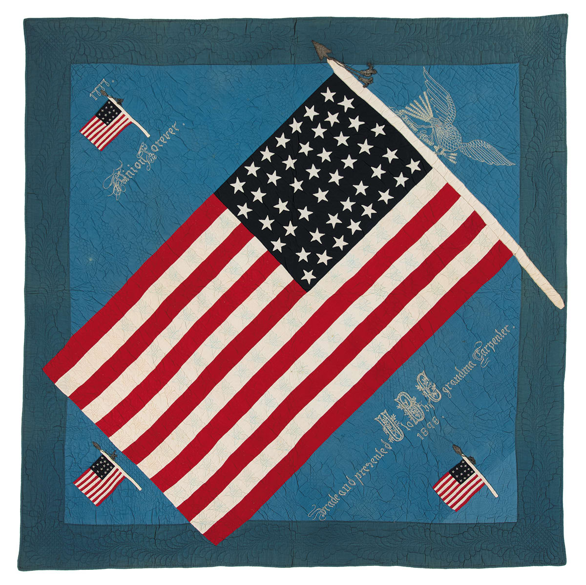 quilt with American flag