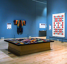 Interior photo of quilt display