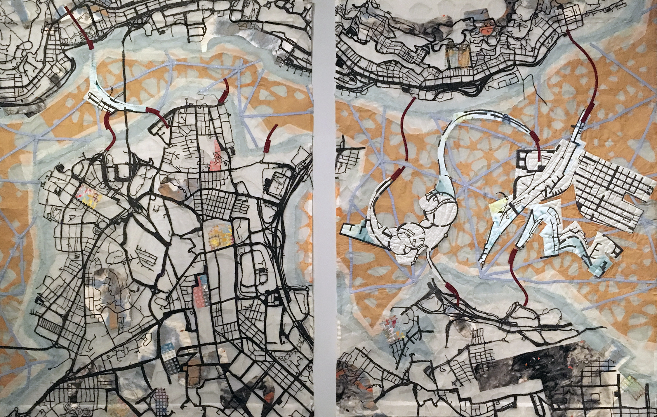 Mapping: Valerie Goodwin detail of Valerie Goodwin quilt