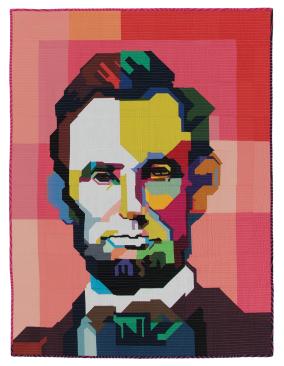 Quilt-inspired mural of Abe Lincoln to be installed at the Lied Center